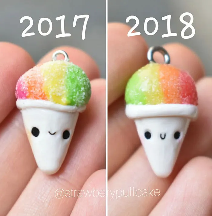 Artist Tries To Recreate Her Old Artworks, Gets Pleasantly Surprised By How Much She Has Evolved (41 Pics)