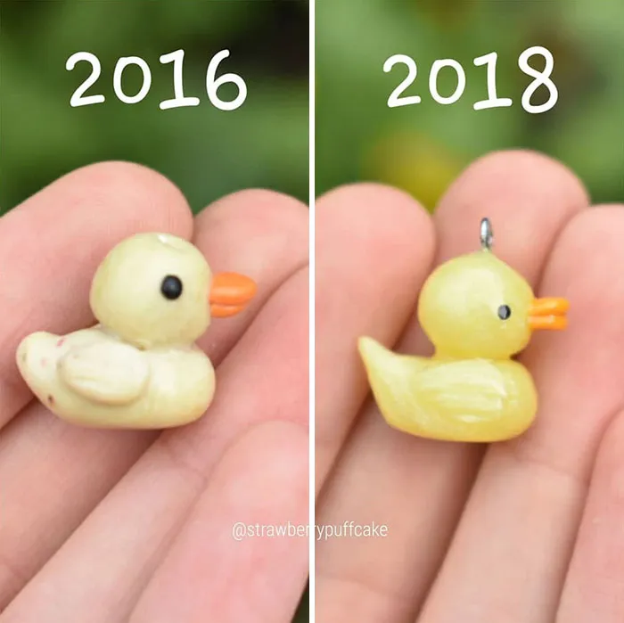 Artist Tries To Recreate Her Old Artworks, Gets Pleasantly Surprised By How Much She Has Evolved (41 Pics)