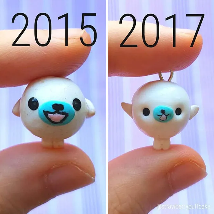 Artist Tries To Recreate Her Old Artworks, Gets Pleasantly Surprised By How Much She Has Evolved (41 Pics)