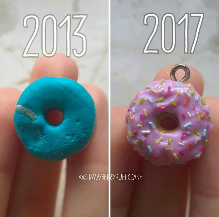 Artist Tries To Recreate Her Old Artworks, Gets Pleasantly Surprised By How Much She Has Evolved (41 Pics)