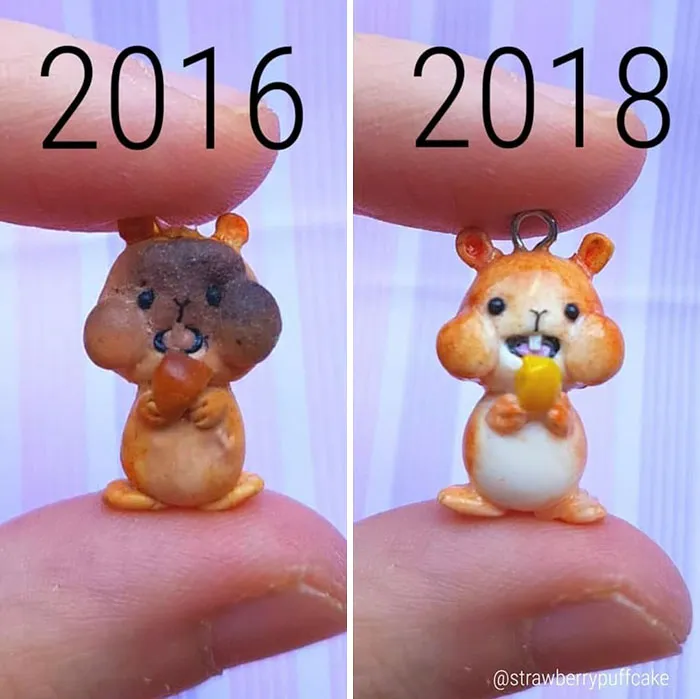 Artist Tries To Recreate Her Old Artworks, Gets Pleasantly Surprised By How Much She Has Evolved (41 Pics)
