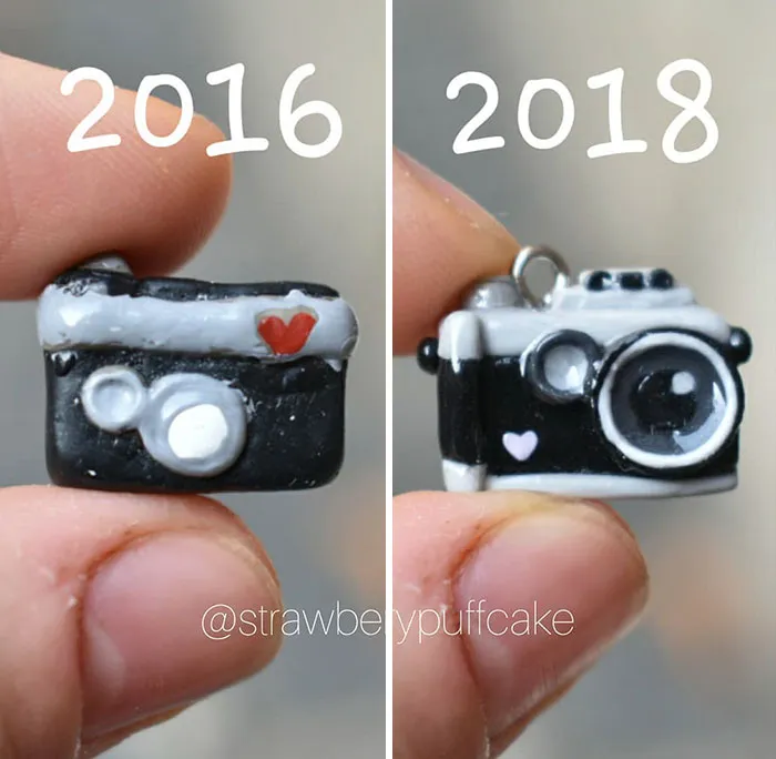 Artist Tries To Recreate Her Old Artworks, Gets Pleasantly Surprised By How Much She Has Evolved (41 Pics)