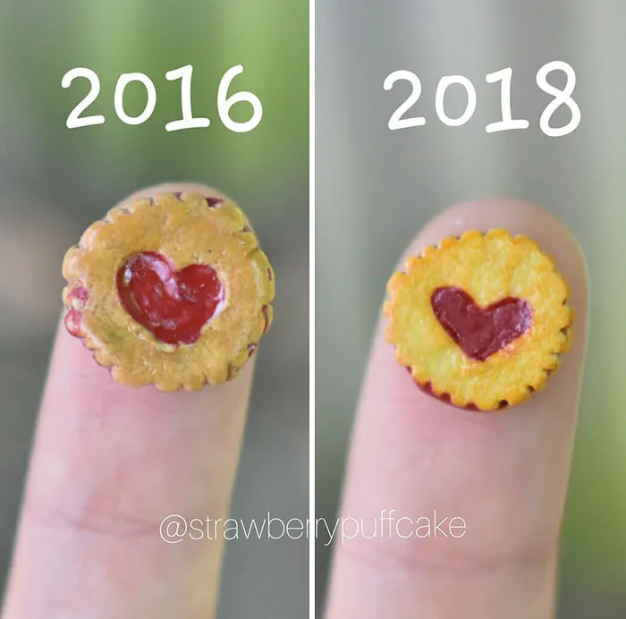 Artist Tries To Recreate Her Old Artworks, Gets Pleasantly Surprised By How Much She Has Evolved (41 Pics)