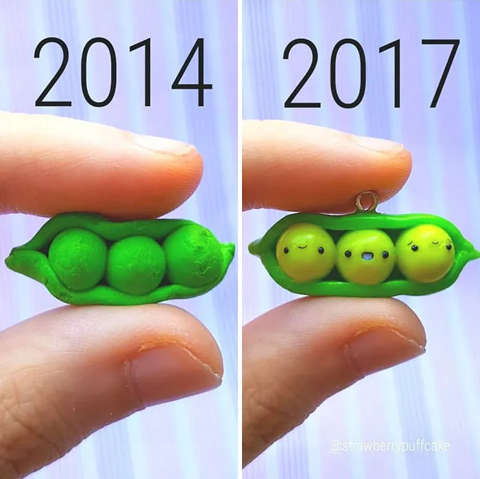 Artist Tries To Recreate Her Old Artworks, Gets Pleasantly Surprised By How Much She Has Evolved (41 Pics)