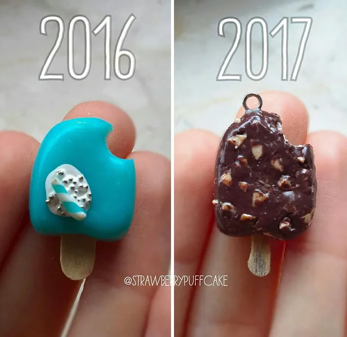 Artist Tries To Recreate Her Old Artworks, Gets Pleasantly Surprised By How Much She Has Evolved (41 Pics)