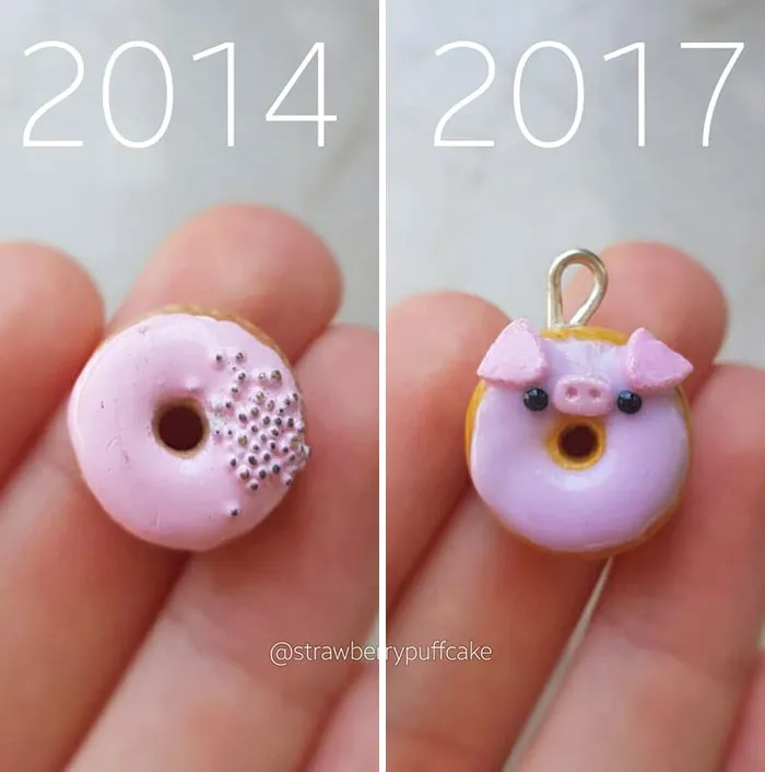 Artist Tries To Recreate Her Old Artworks, Gets Pleasantly Surprised By How Much She Has Evolved (41 Pics)