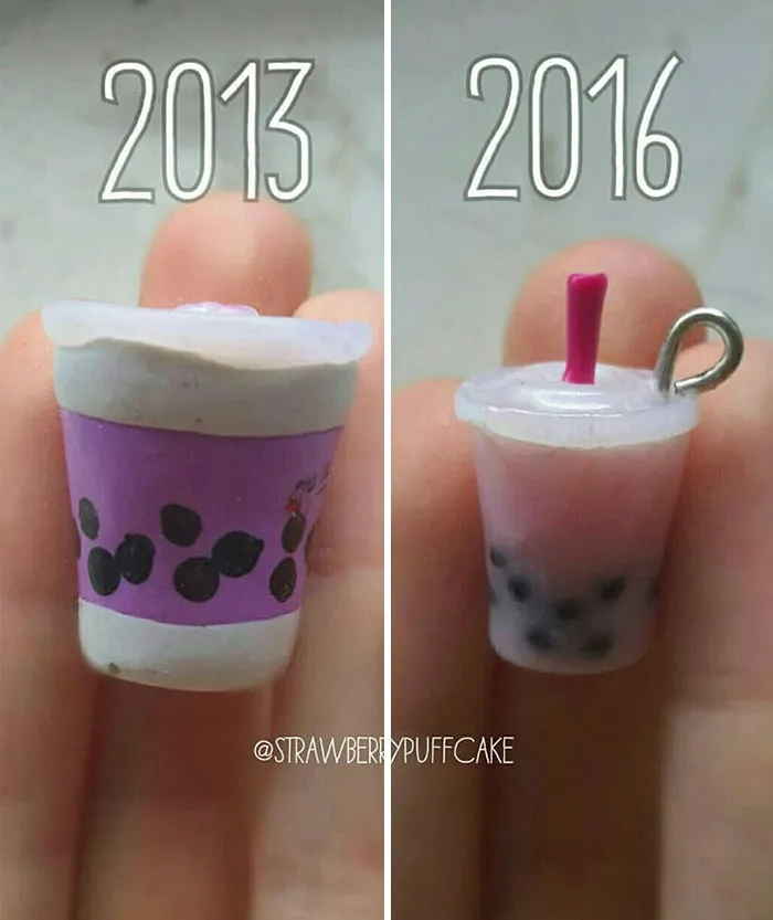 Artist Tries To Recreate Her Old Artworks, Gets Pleasantly Surprised By How Much She Has Evolved (41 Pics)