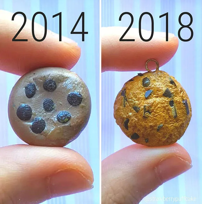 Artist Tries To Recreate Her Old Artworks, Gets Pleasantly Surprised By How Much She Has Evolved (41 Pics)