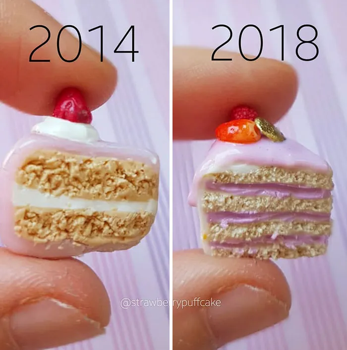 Artist Tries To Recreate Her Old Artworks, Gets Pleasantly Surprised By How Much She Has Evolved (41 Pics)