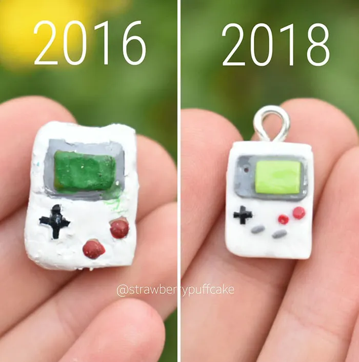 Artist Tries To Recreate Her Old Artworks, Gets Pleasantly Surprised By How Much She Has Evolved (41 Pics)