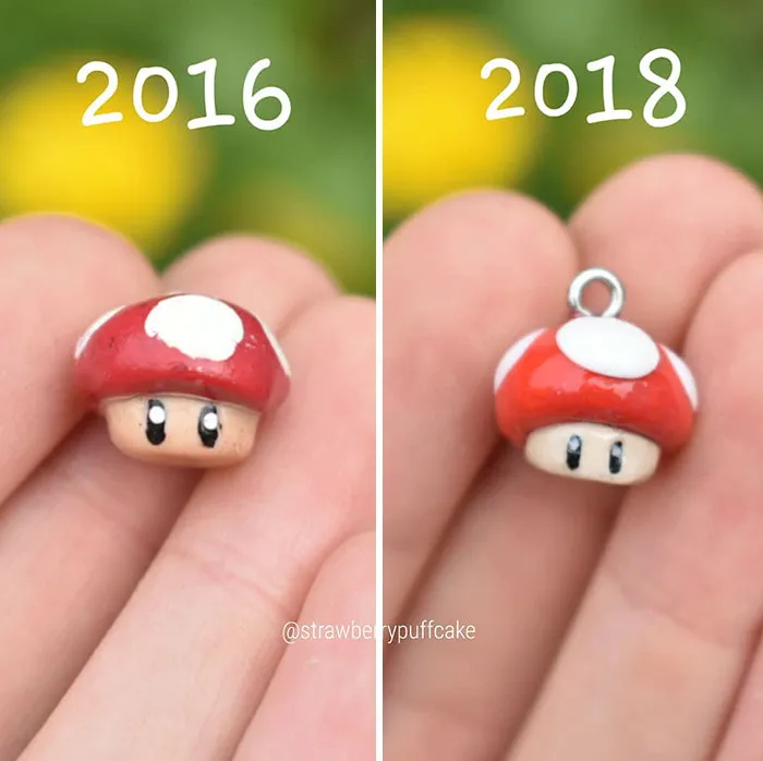 Artist Tries To Recreate Her Old Artworks, Gets Pleasantly Surprised By How Much She Has Evolved (41 Pics)