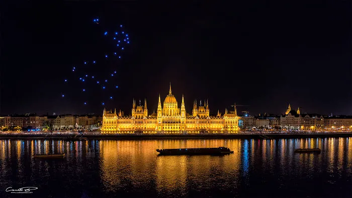 Fireworks Over The Parliament Of Hungary 2018