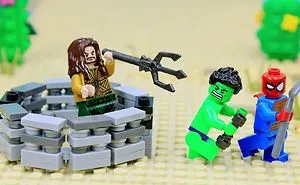Lego Spider Man And Hulk Lost In Desert Island