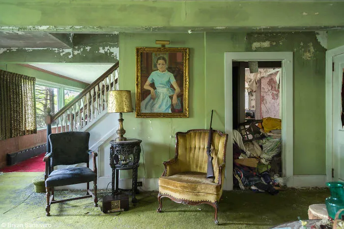 Antique Furniture, Painting, And Shotgun