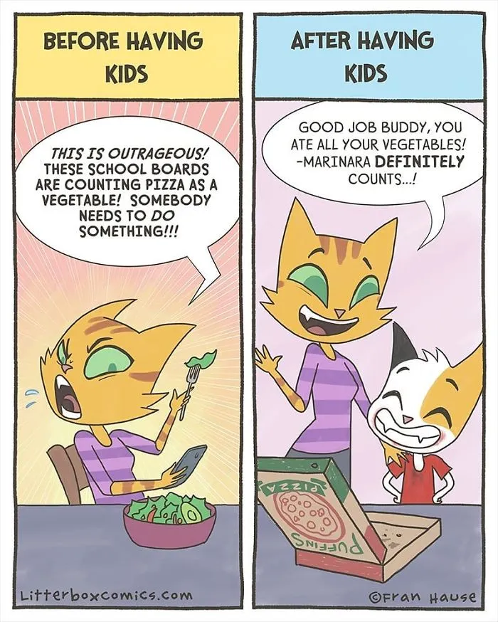 My Experience As A Mom Of Two Boys In 31 Comics With A Feline Twist