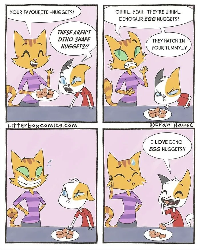 My Experience As A Mom Of Two Boys In 31 Comics With A Feline Twist