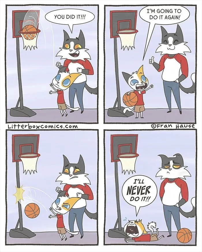 My Experience As A Mom Of Two Boys In 31 Comics With A Feline Twist