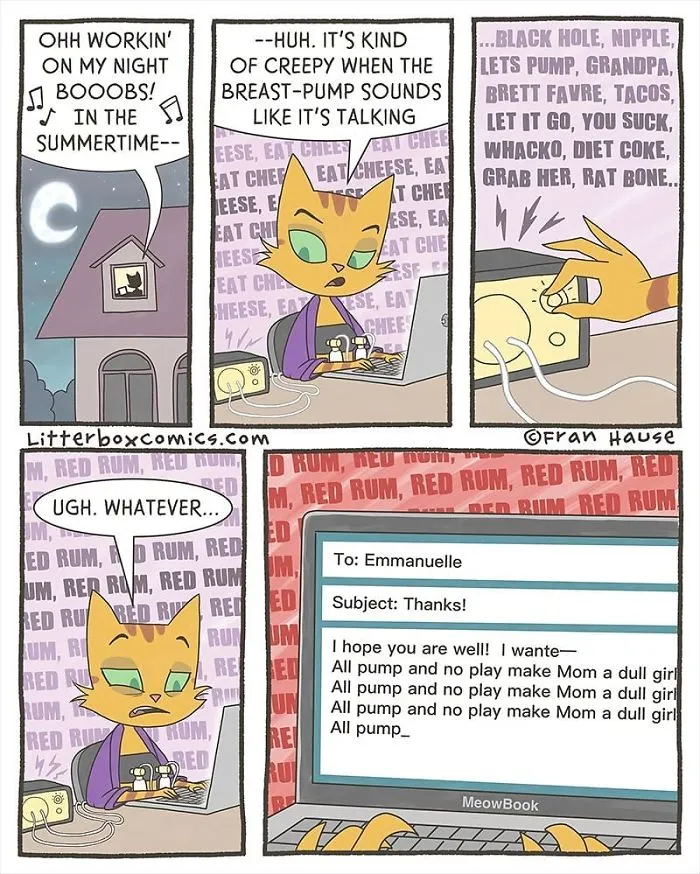 My Experience As A Mom Of Two Boys In 31 Comics With A Feline Twist