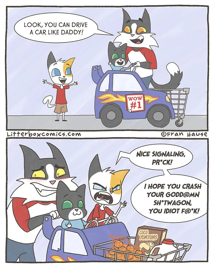 My Experience As A Mom Of Two Boys In 31 Comics With A Feline Twist