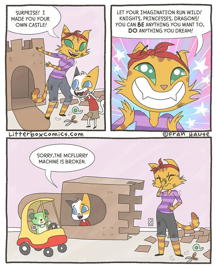My Experience As A Mom Of Two Boys In 31 Comics With A Feline Twist
