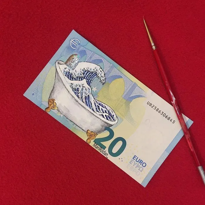 I Create My Art On Money Notes And Have It Travel Around The World
