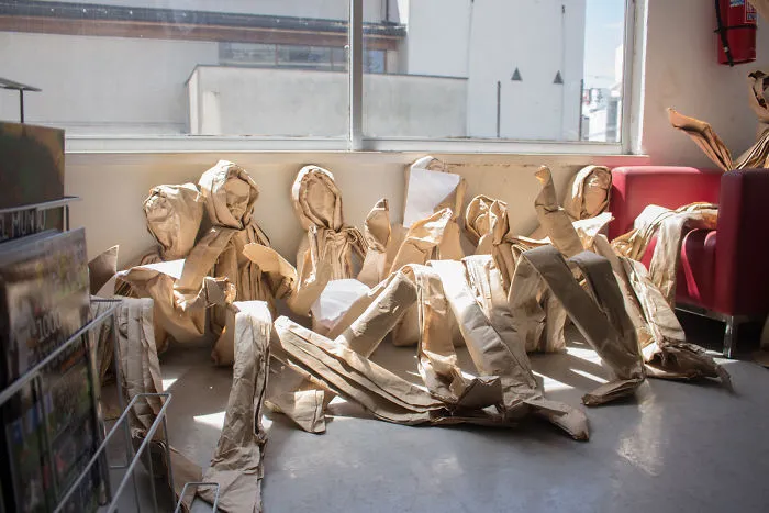 250 Life-Sized Paper People Invade The Streets To Reflect On Public Spaces In Chile