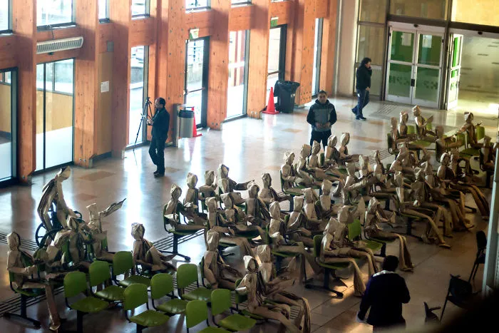 250 Life-Sized Paper People Invade The Streets To Reflect On Public Spaces In Chile