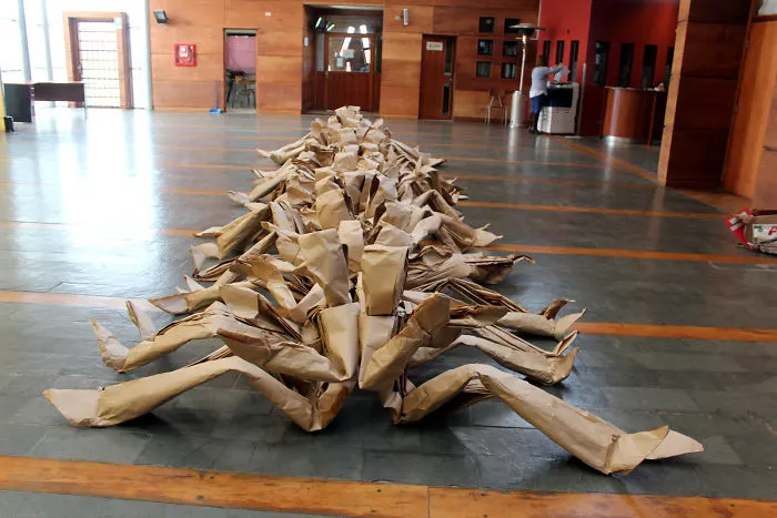 250 Life-Sized Paper People Invade The Streets To Reflect On Public Spaces In Chile
