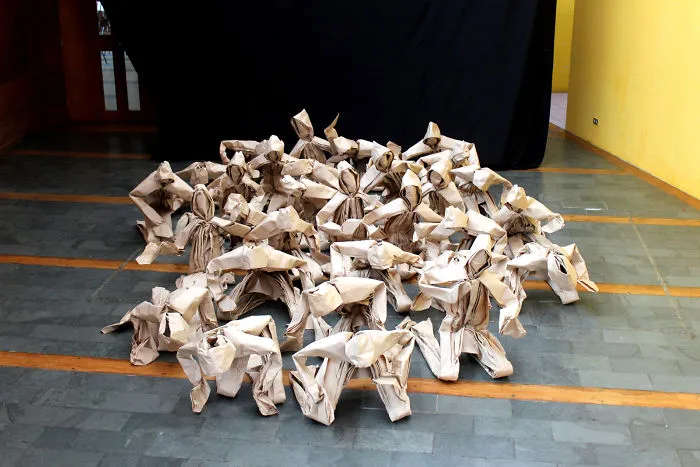 250 Life-Sized Paper People Invade The Streets To Reflect On Public Spaces In Chile