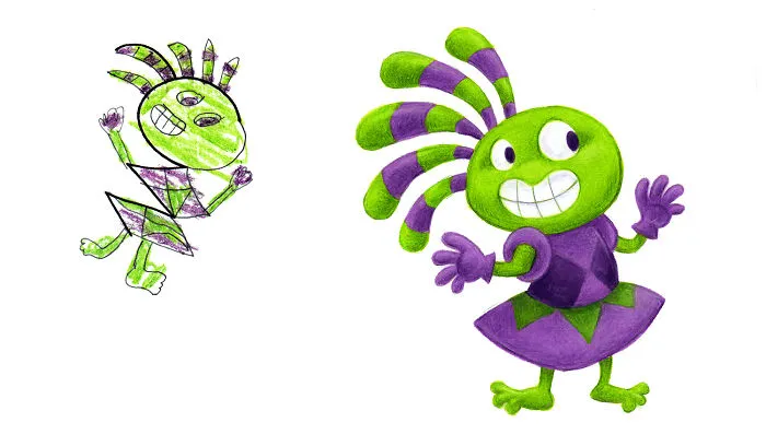 I Spend My Days Drawing Monsters Based On Kid Drawings