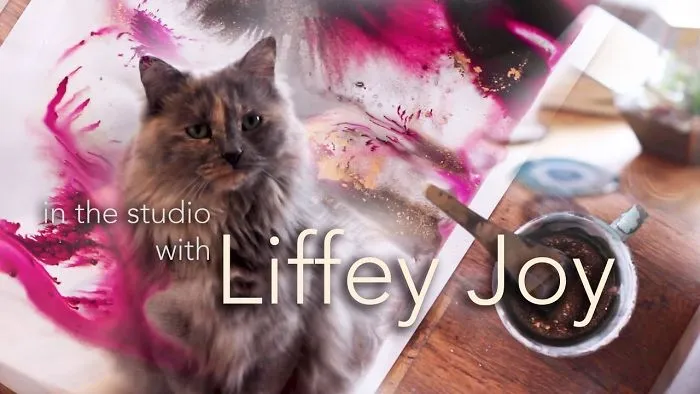 Magical Abstract Art And A Fluffy Cat!