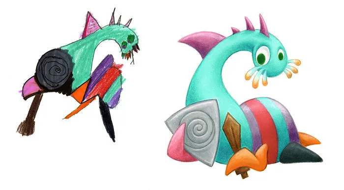 I Spend My Days Drawing Monsters Based On Kid Drawings