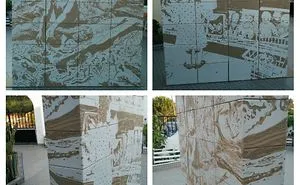 The Wall | 24 Cardboard Boxes , One Wall, Two Realities - Handmade With X-Ato Knife