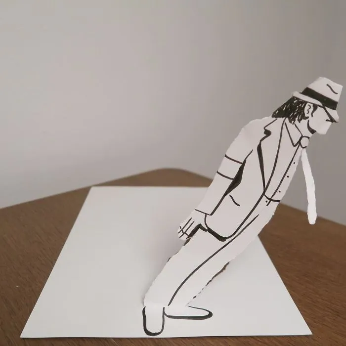 Artist Brings His Drawings To Life By Playing With A Simple Piece Of Paper