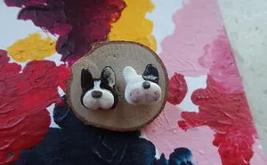 I Made Mini French Bulldog Earrings Out Of Clay