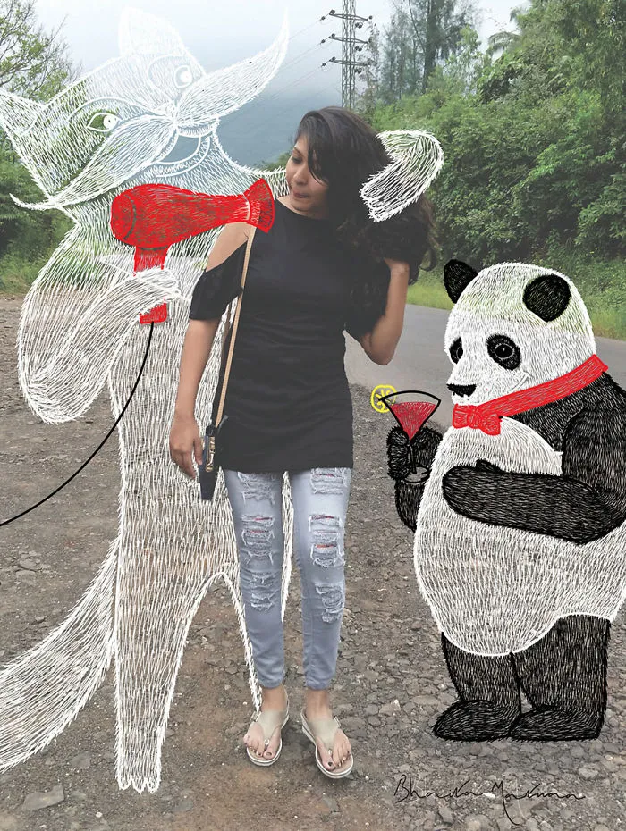 I Doodle On My Friends' And Family Photos When I'm Bored, And Here's The Result (20 Pics)