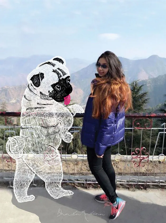 I Doodle On My Friends' And Family Photos When I'm Bored, And Here's The Result (20 Pics)