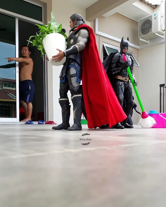 The Way This Man Takes Pictures With Superheroes Is Both Genius And Funny