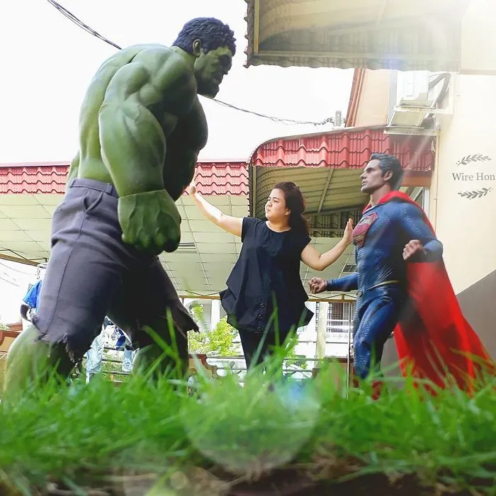 The Way This Man Takes Pictures With Superheroes Is Both Genius And Funny
