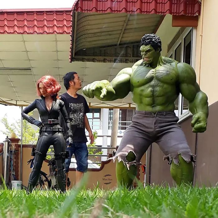 The Way This Man Takes Pictures With Superheroes Is Both Genius And Funny