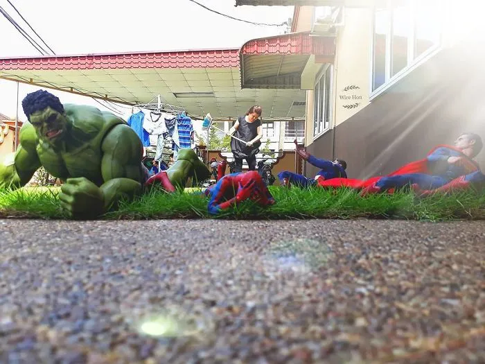 The Way This Man Takes Pictures With Superheroes Is Both Genius And Funny