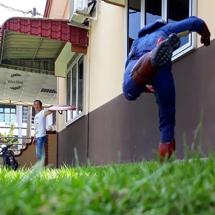 The Way This Man Takes Pictures With Superheroes Is Both Genius And Funny