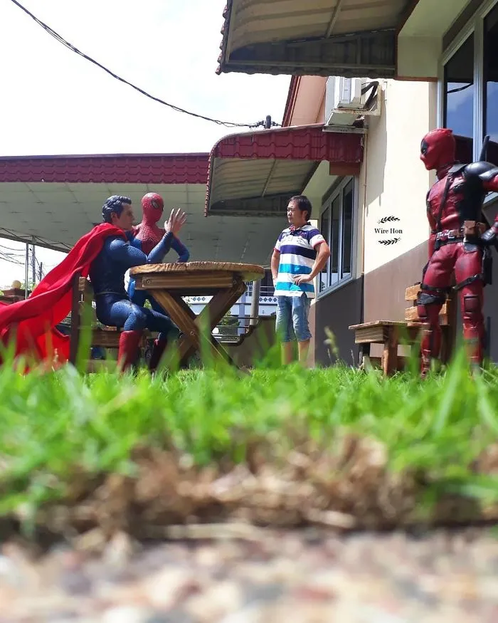 The Way This Man Takes Pictures With Superheroes Is Both Genius And Funny