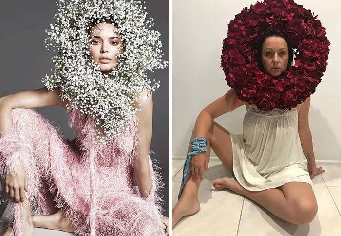 Woman Continues To Hilariously Recreate Celebrity Instagram Pics, And The Result Is Better Than The Original (New Pics)