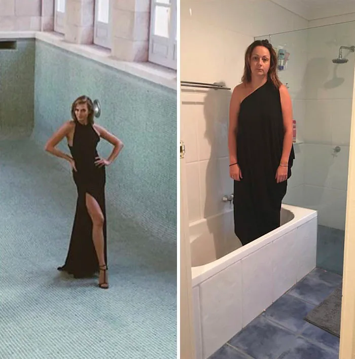 Woman Continues To Hilariously Recreate Celebrity Instagram Pics, And The Result Is Better Than The Original (New Pics)
