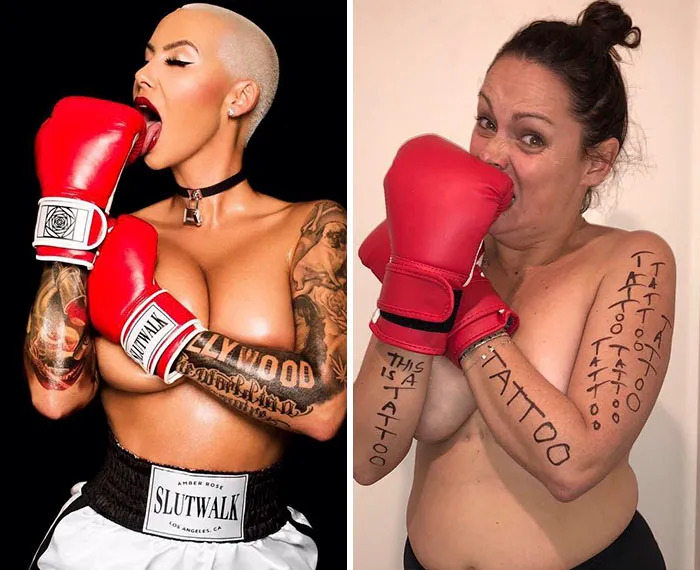 Woman Continues To Hilariously Recreate Celebrity Instagram Pics, And The Result Is Better Than The Original (New Pics)