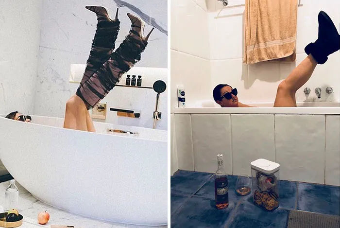 Esta mujer sigue recreando de forma divertida las fotos de Instagram de los famosos, y los resultados son mejores que el original (Nuevas imágenes)