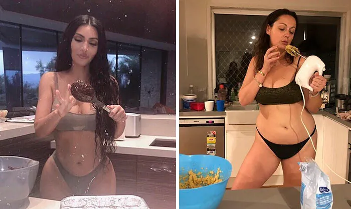 Esta mujer sigue recreando de forma divertida las fotos de Instagram de los famosos, y los resultados son mejores que el original (Nuevas imágenes)