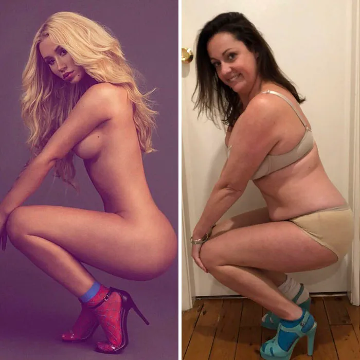 Esta mujer sigue recreando de forma divertida las fotos de Instagram de los famosos, y los resultados son mejores que el original (Nuevas imágenes)