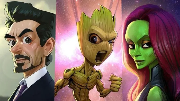 how Superhero Marvel Looks In The Style Of Disney Cartoons